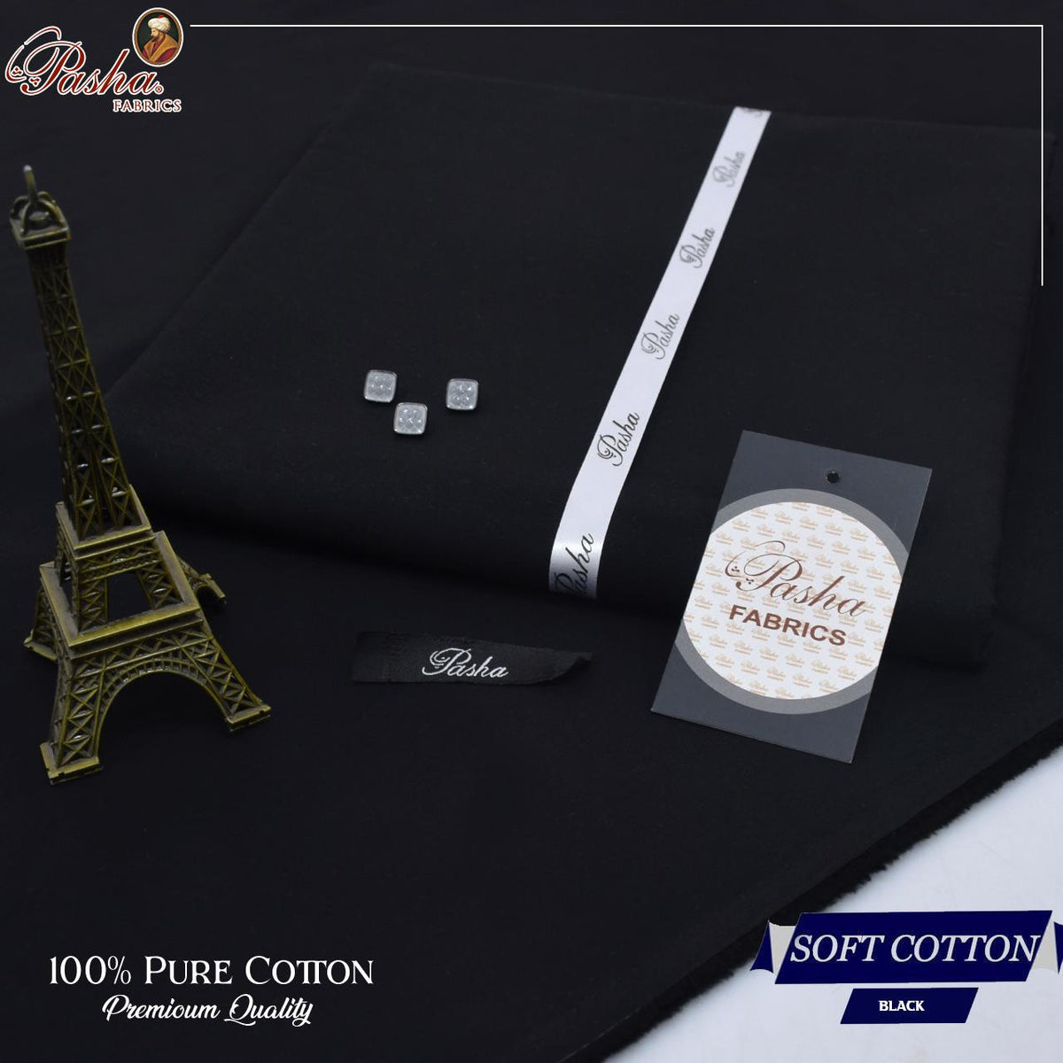 Pasha Soft Cotton | Black