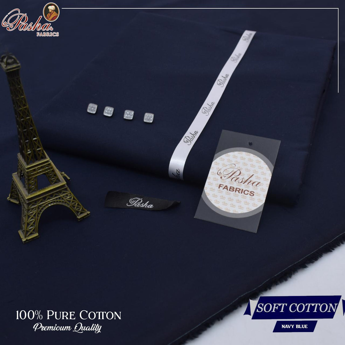 Pasha Soft Cotton | Navy Blue