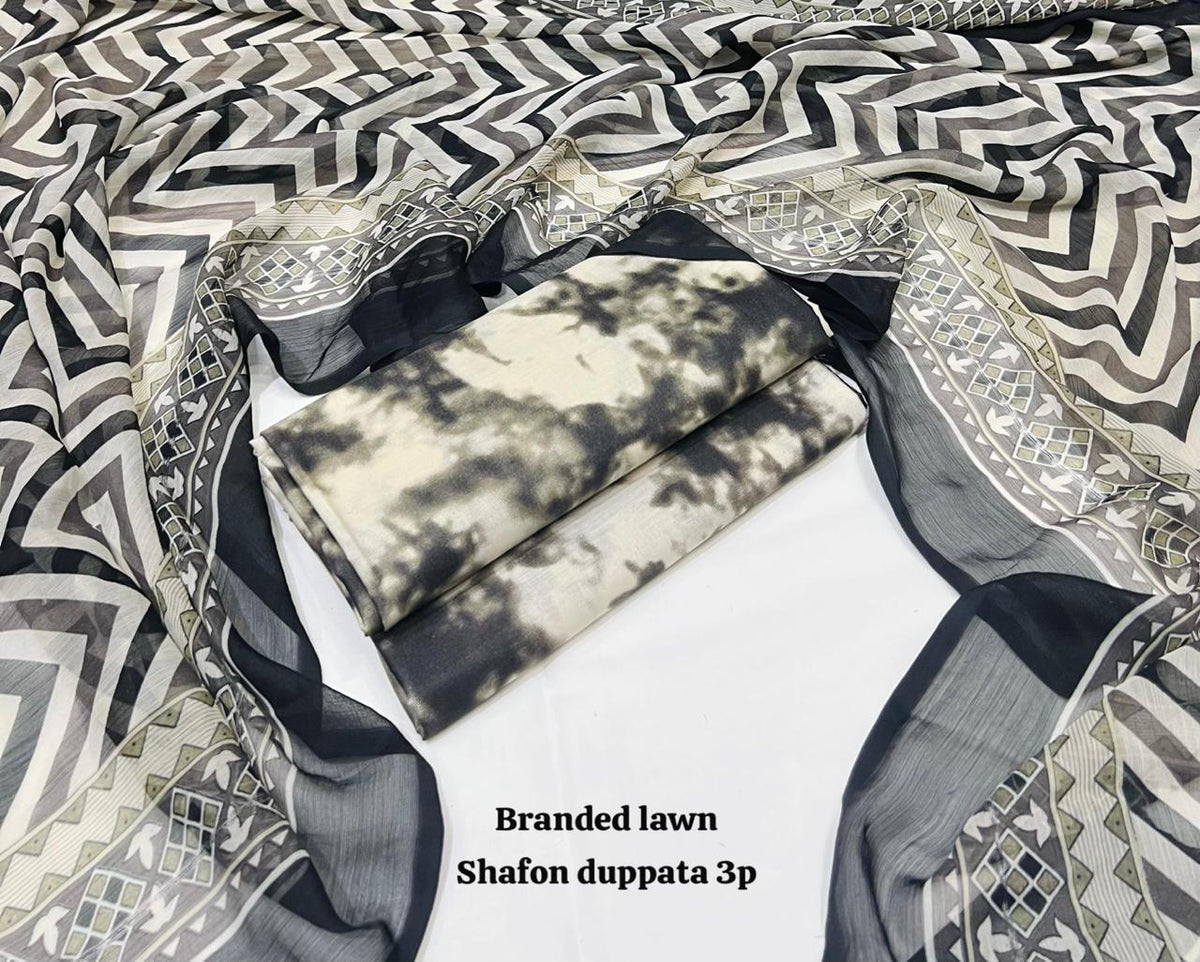 Lawn 3PC β Chiffon Dupatta β D-104
