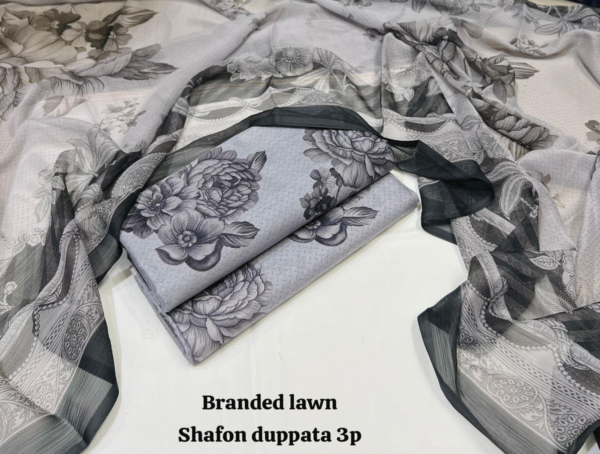 Lawn 3PC β Chiffon Dupatta β D-113