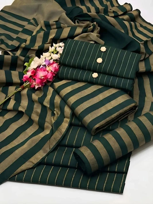 3pc Multani Khaddi | Green