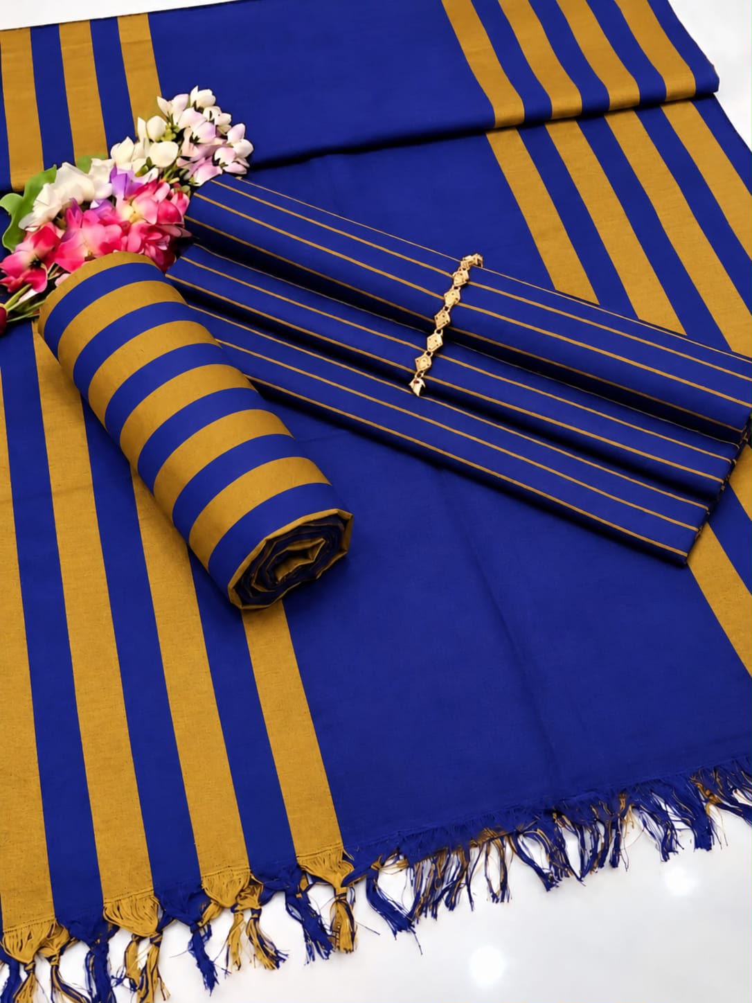 3pc Multani Khaddi | BLUE MUSTARD