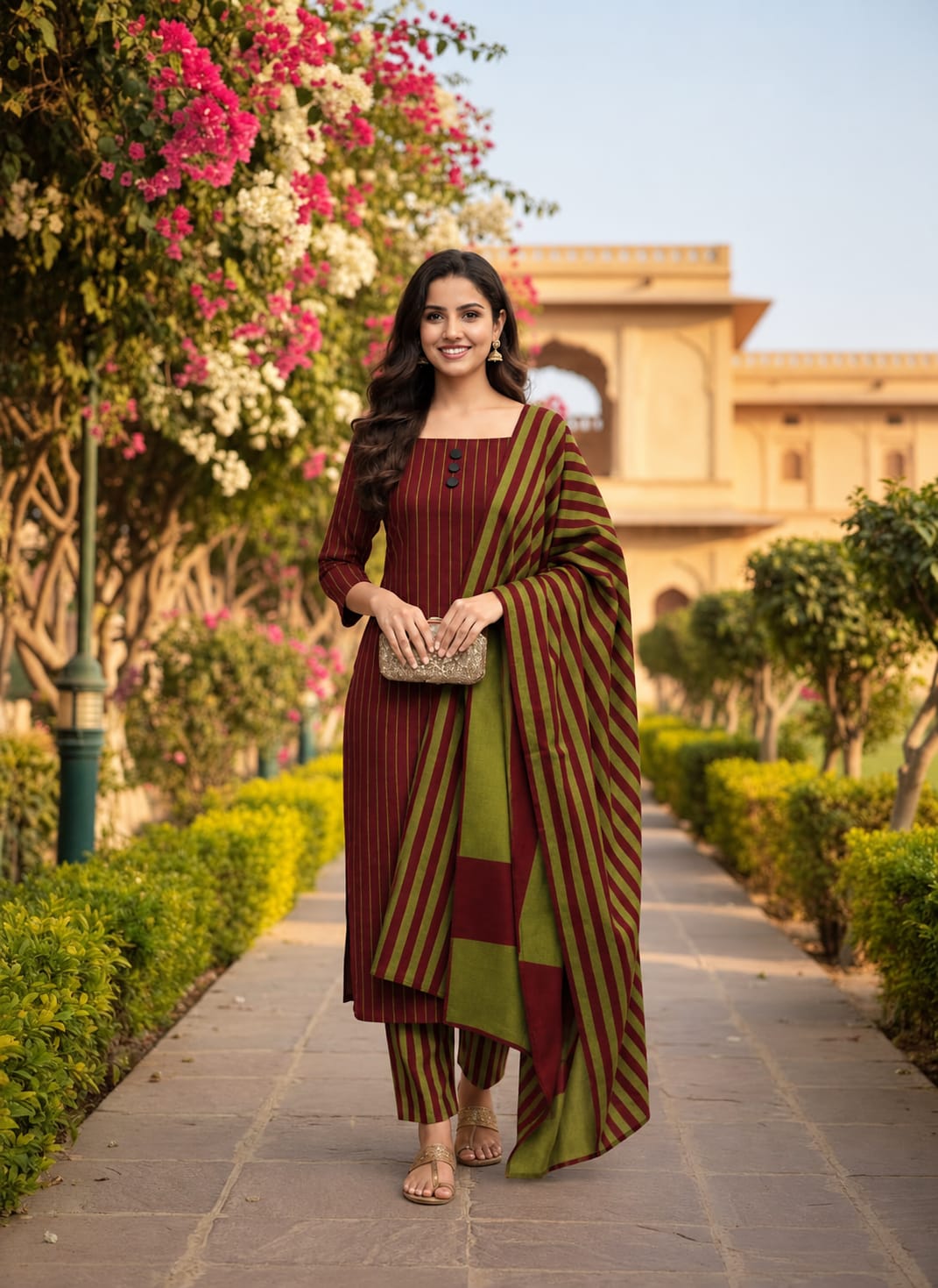 3pc Multani Khaddi | GOLDEN