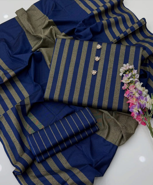3pc Multani Khaddi | BLUE OLIVE