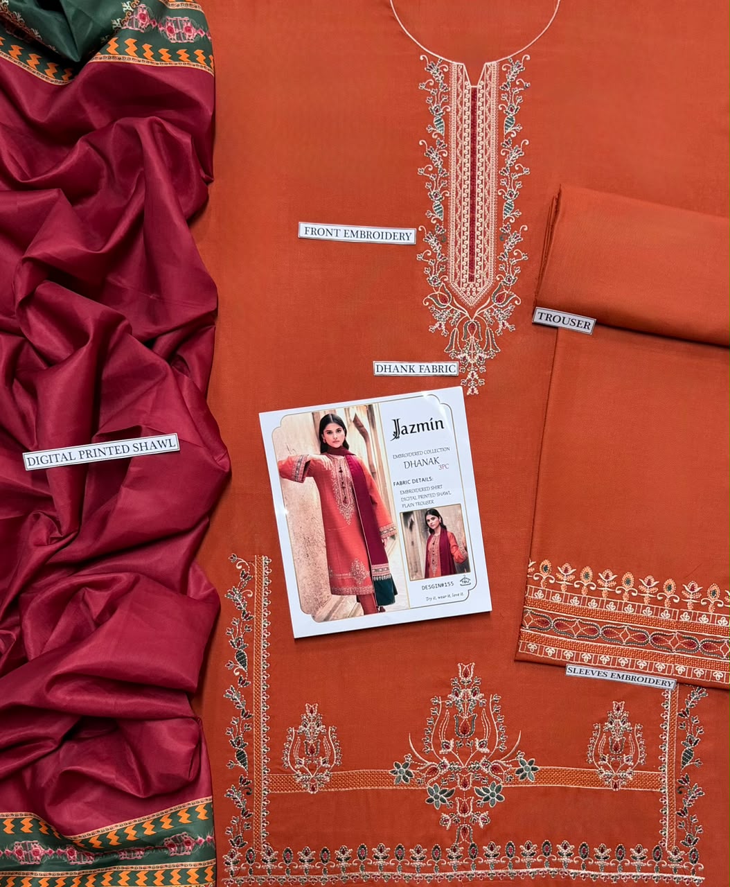 3PC EMB DHANAK [JAZMIN]
