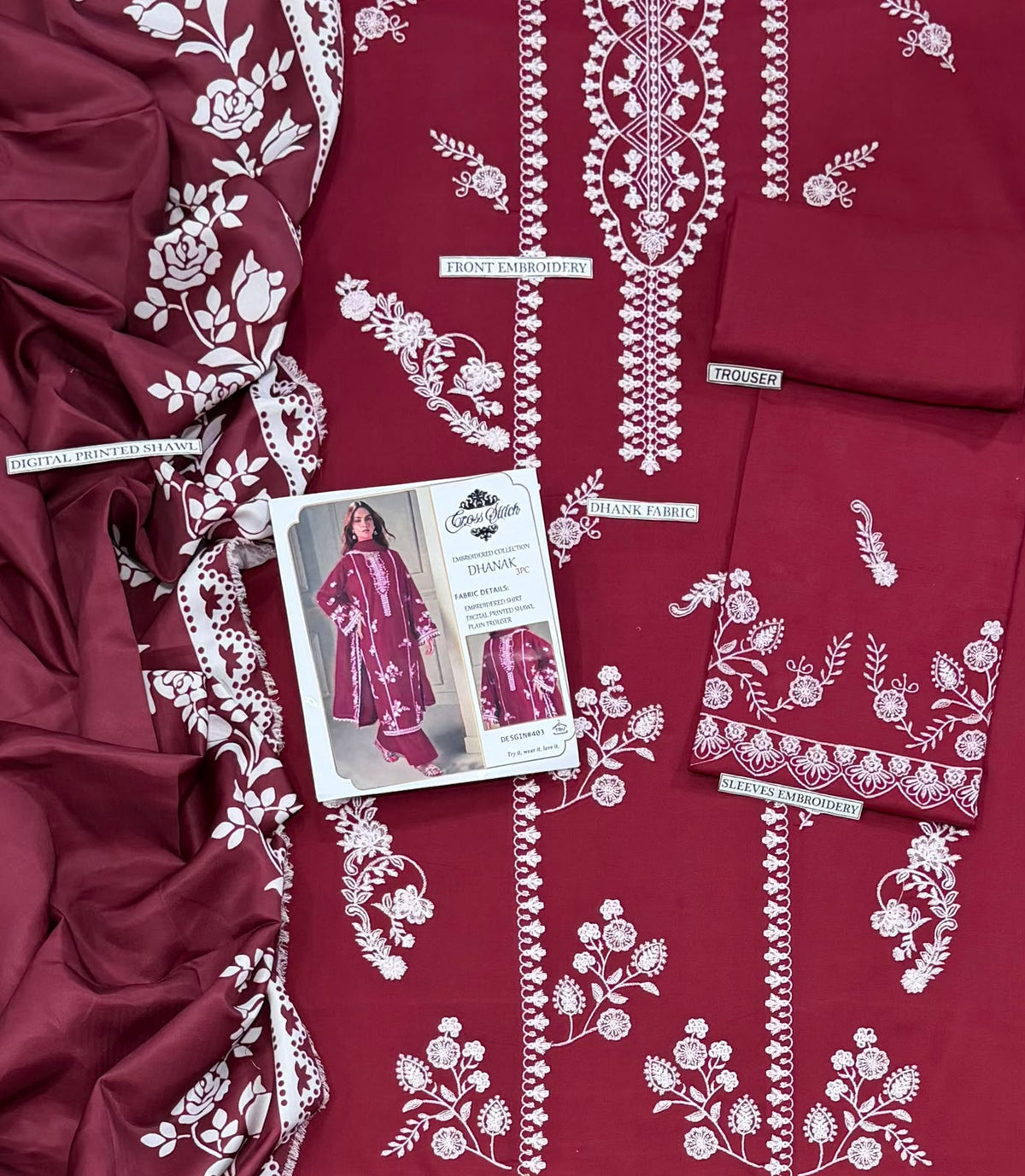 3PC DHANAK [RED]