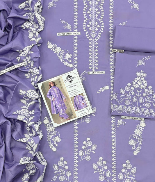 3PC DHANAK [LIGHT PURPLE]
