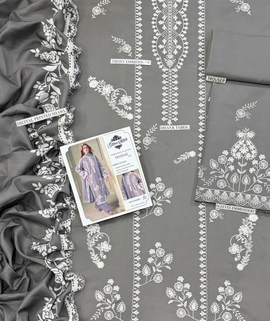 3PC DHANAK [GREY]
