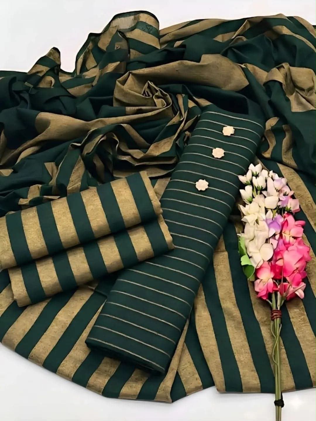 3pc Multani Khaddi | Green