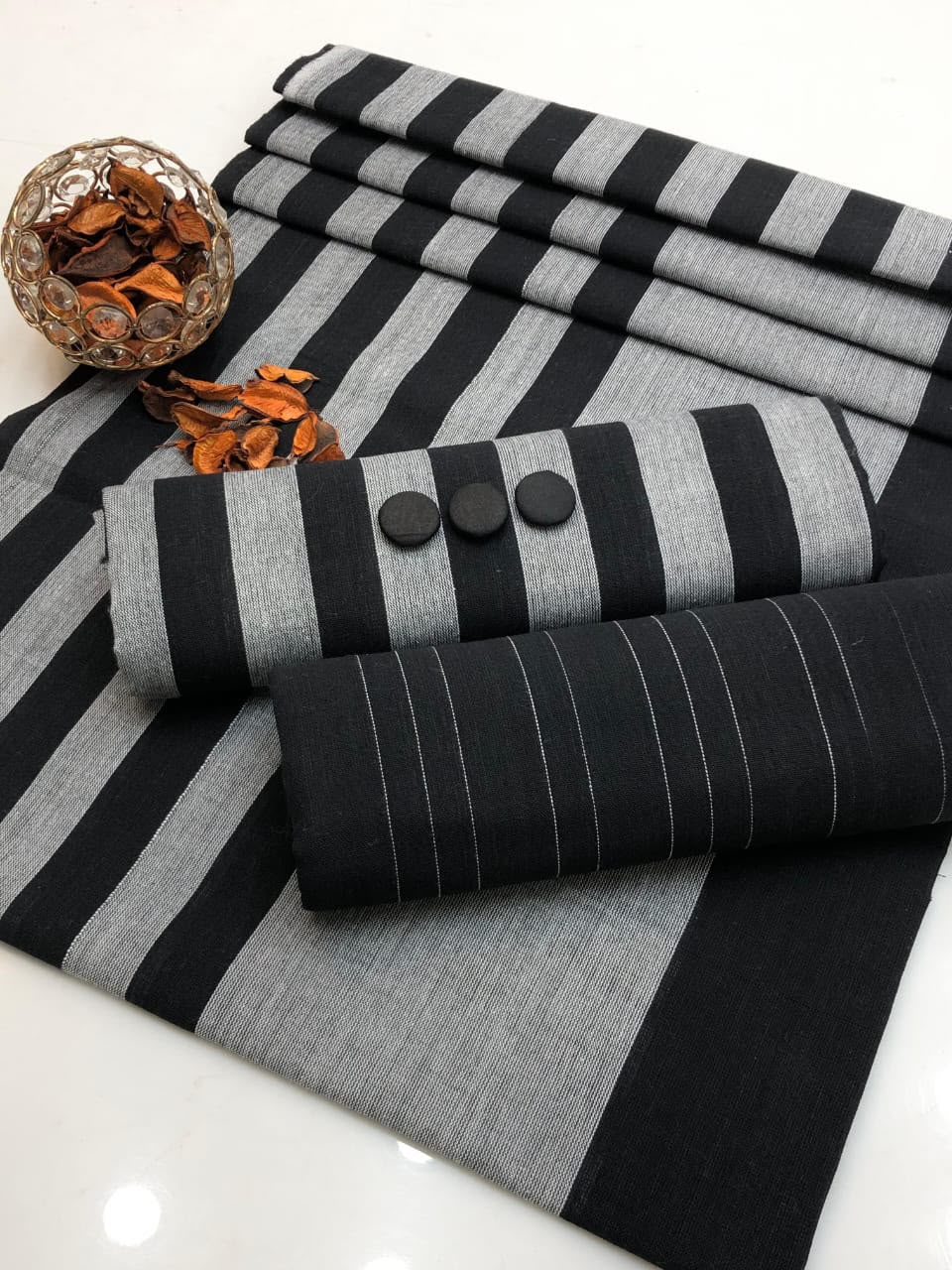 3pc Multani Khaddi | BLACK