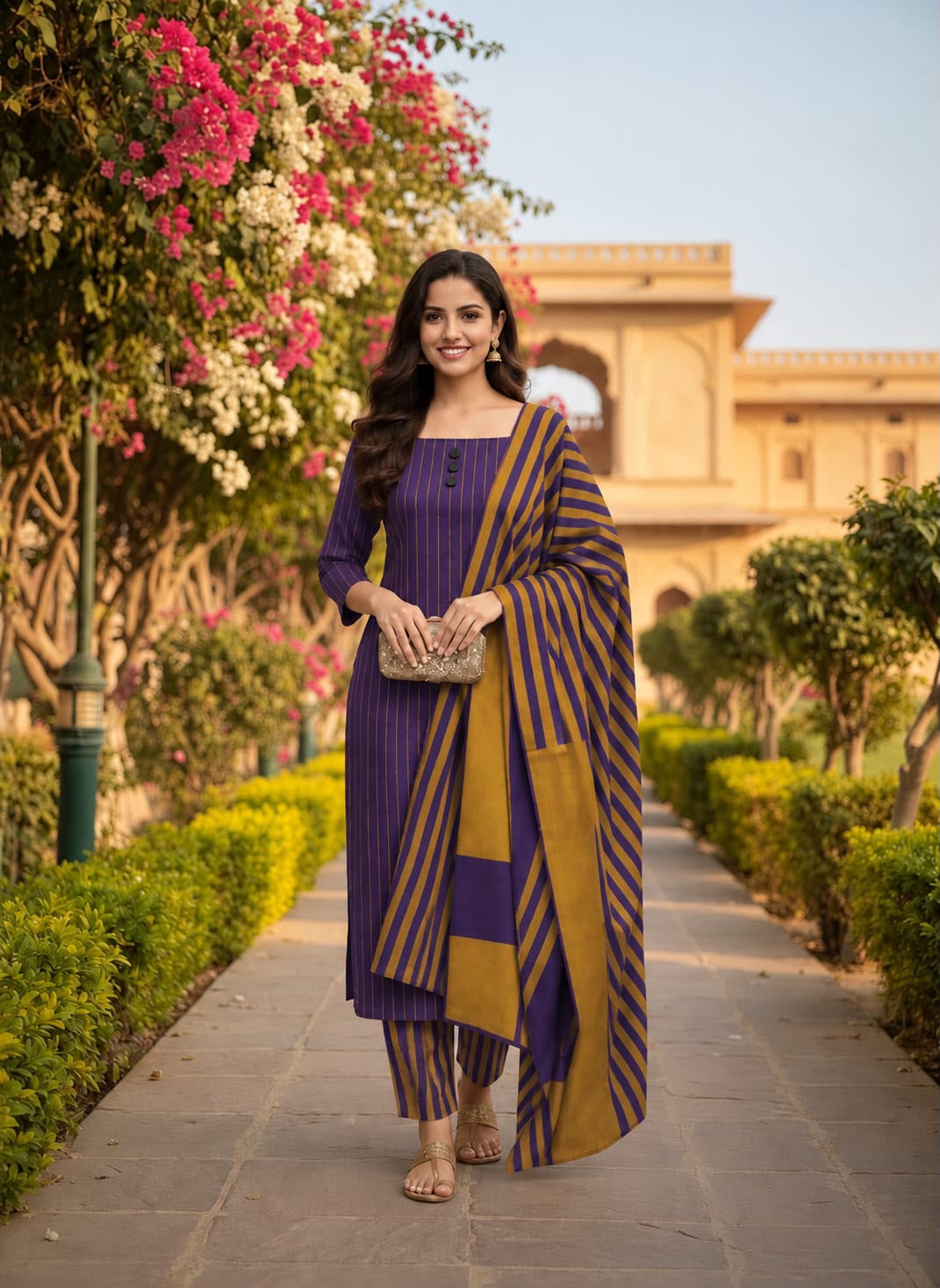 3pc Multani Khaddi | PURPLE MUSTARD