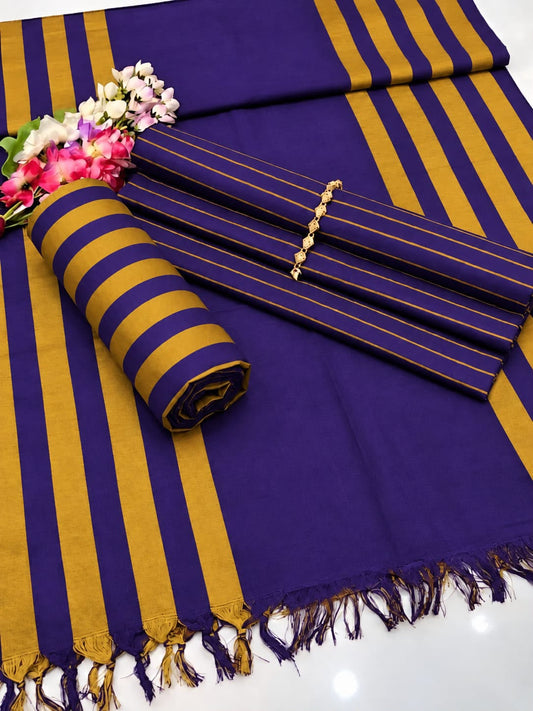 3pc Multani Khaddi | PURPLE MUSTARD