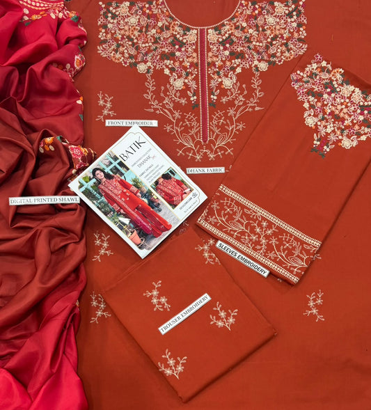 3PC EMB DHANAK [BATIK]